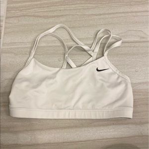 Nike white sports bra